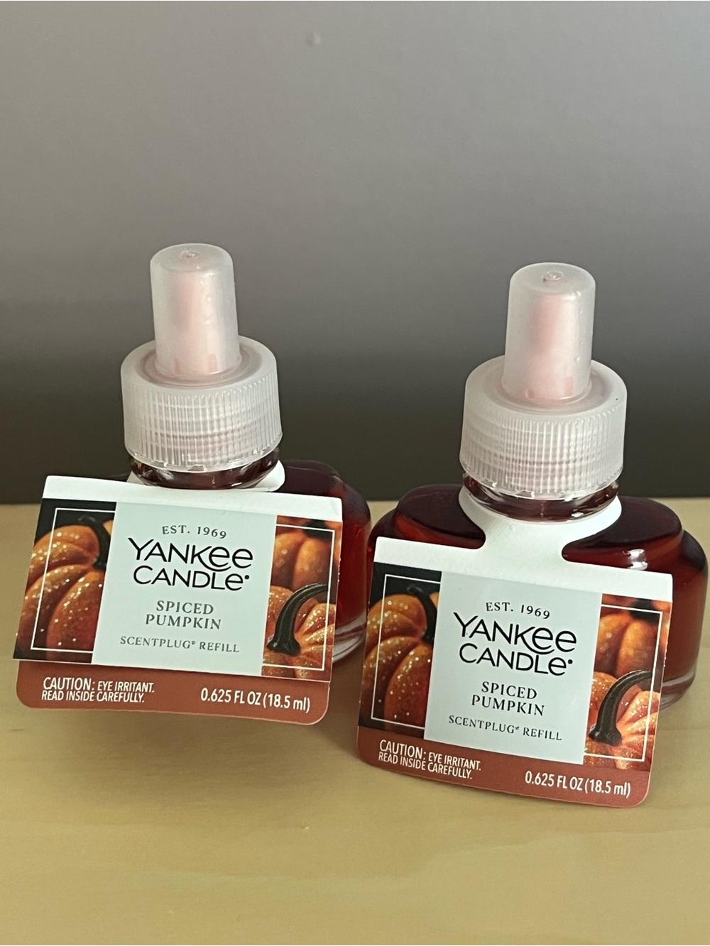 Two New Yankee Candle Spiced Pumpkin Plug In Scented Refills